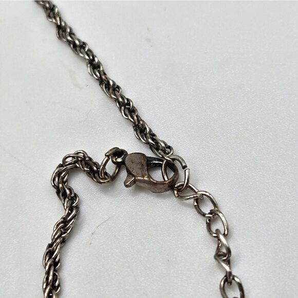 "5/$25" Silvertone Bronze Turquoise Rhinestone Southwestern Pendant Necklace - Picture 4 of 10